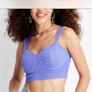 Stylish Lavender Crop Top